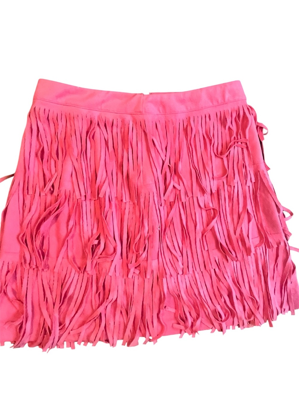 Main Strip Pink Fringe Mini Skirt women's size S L304